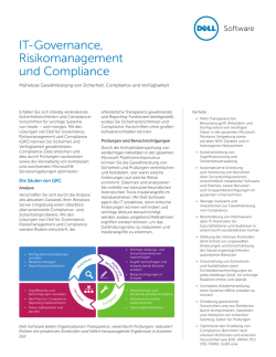 IT-Governance, Risikomanagement und Compliance