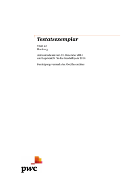 Jahresabschluss 2014