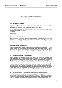 Drucksachen allgemein - Nieders&auml;chsischer Landtag