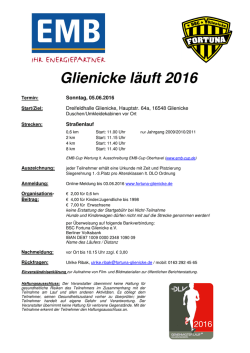 Glienicke l&auml;uft 2016 - BSC Fortuna Glienicke