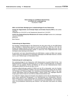Drucksachen allgemein - Nieders&auml;chsischer Landtag