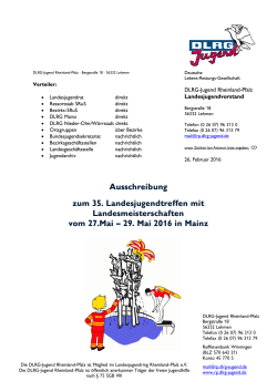 Ausschreibung LM 2016 - DLRG-Jugend Rheinland