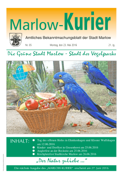 Mai 2016 - Grüne Stadt Marlow