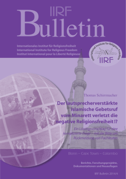 IIRF-Bulletin 4/2014 - Thomas Schirrmacher