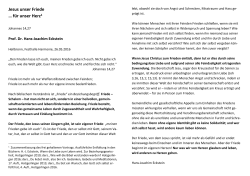 Jesus - unser Friede... f&uuml;r unser Herz (Joh 14,27) - PDF