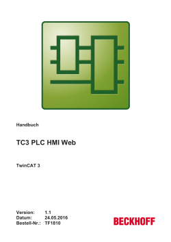 Handbuch TC3 PLC HMI Web -