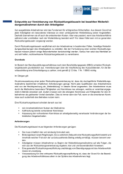Eckpunkte zur Vereinbarung von - IHK Dresden