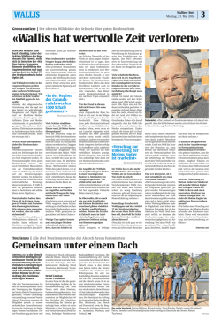 Im Walliser Boten vom Mo. 23. Mai 2016 hat