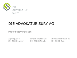 Die Advokatur Sury AG