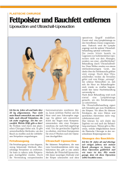 Fettpolster und Bauchfett entfernen