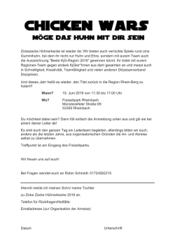 Zicke Zacke Anmeldung