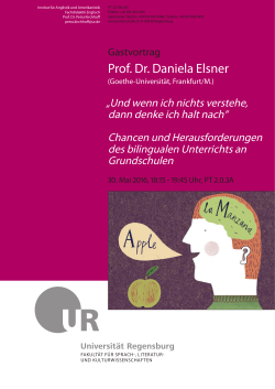 Prof. Dr. Daniela Elsner - Universität Regensburg