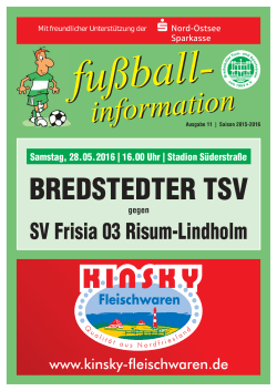Fußballinfo aktuell - Bredstedter TSV Fußball