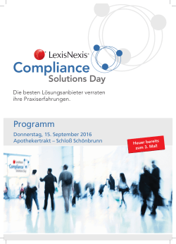 Compliance Solutions Day 2016