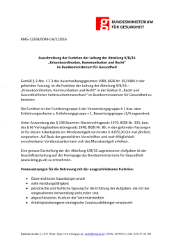 PDF für den Job " Leitung der Abteilung II/B/16