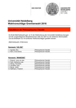 Philosophische Fakultät - Universität Heidelberg