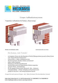 Grupor Aufbaukastensysteme Ein System, viele