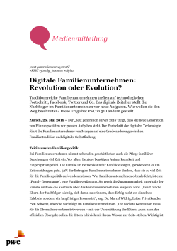 Digitale Familienunternehmen: Revolution oder Evolution?
