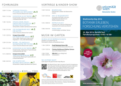 Infofolder Biodiversity day - Faculty of Life Sciences