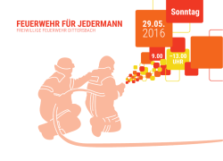 FEUERWEHR FÜR JEDERMANN 29.05. Sonntag