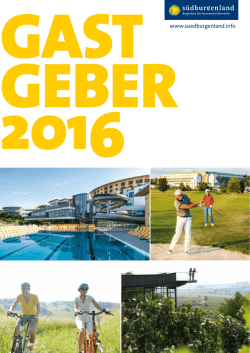 Ihre Gastgeber im S&uuml;dburgenland 2016