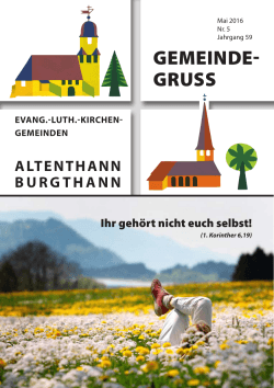 Mai - evangelisch-lutherischen Kirchengemeinde Burgthann