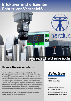 Effektiver und effizienter Schutz vor Verschlei&szlig;
