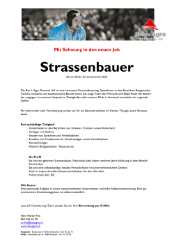 Strassenbauer - Bau+Agro Personal AG