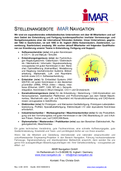 Stellenangebote bei iMAR Navigation als pdf Download