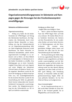 Jahresbericht VPOD Bern Kanton 2015