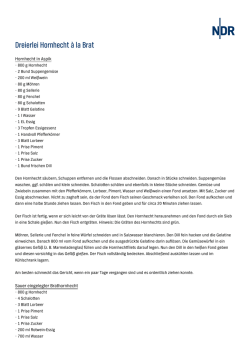 Dreierlei Hornhecht &agrave; la Brat