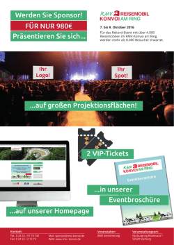 Jetzt Sponsor werden - rmv konvoi am ring