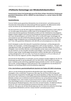 Download: Auswertung der Kleinen Anfrage und