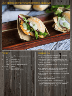 lachsburger mit estragon butermilch creme