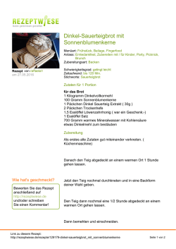 Dinkel-Sauerteigbrot mit Sonnenblumenkerne
