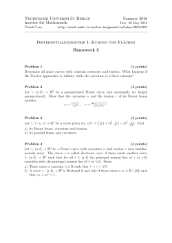 Assignment 5, due 30 May - Institut für Mathematik