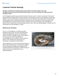 Luzerner Fischer besorgt - Aarg. Fischereiverband