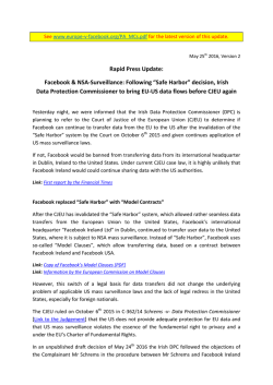 Irish Data Protection Commissioner to bring EU