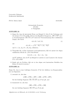 Blatt 5 - Der Fachbereich Mathematik