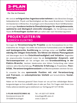 projektleiter/in - 3-Plan Haustechnik AG