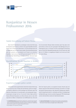 Konjunkturbericht Hessen Frühsommer 2016 - IHK Kassel