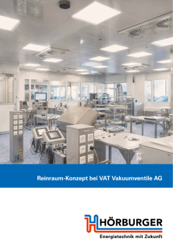 Reinraum-Konzept bei VAT Vakuumventile AG
