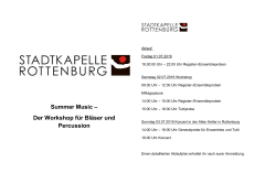 Summer Music - Stadtkapelle Rottenburg eV