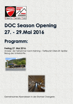 Freitag 27. Mai 2016 - Ducati Club Tirol Oberland