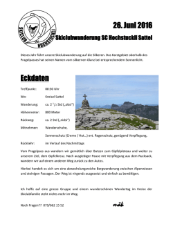 Skiclubwanderung - Skiclub Hochstuckli