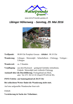 Libinger Höhenweg - Sonntag, 29. Mai 2016 - Naturfreunde