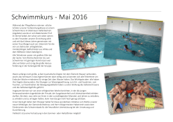 Schwimmkurs - Mai 2016