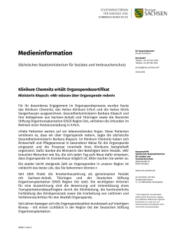 Medieninformation - Medienservice Sachsen