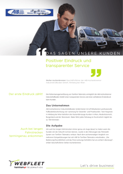 Positiver Eindruck und transparenter Service