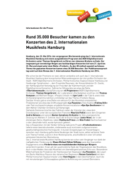Musikfest: 35.000 Besucher